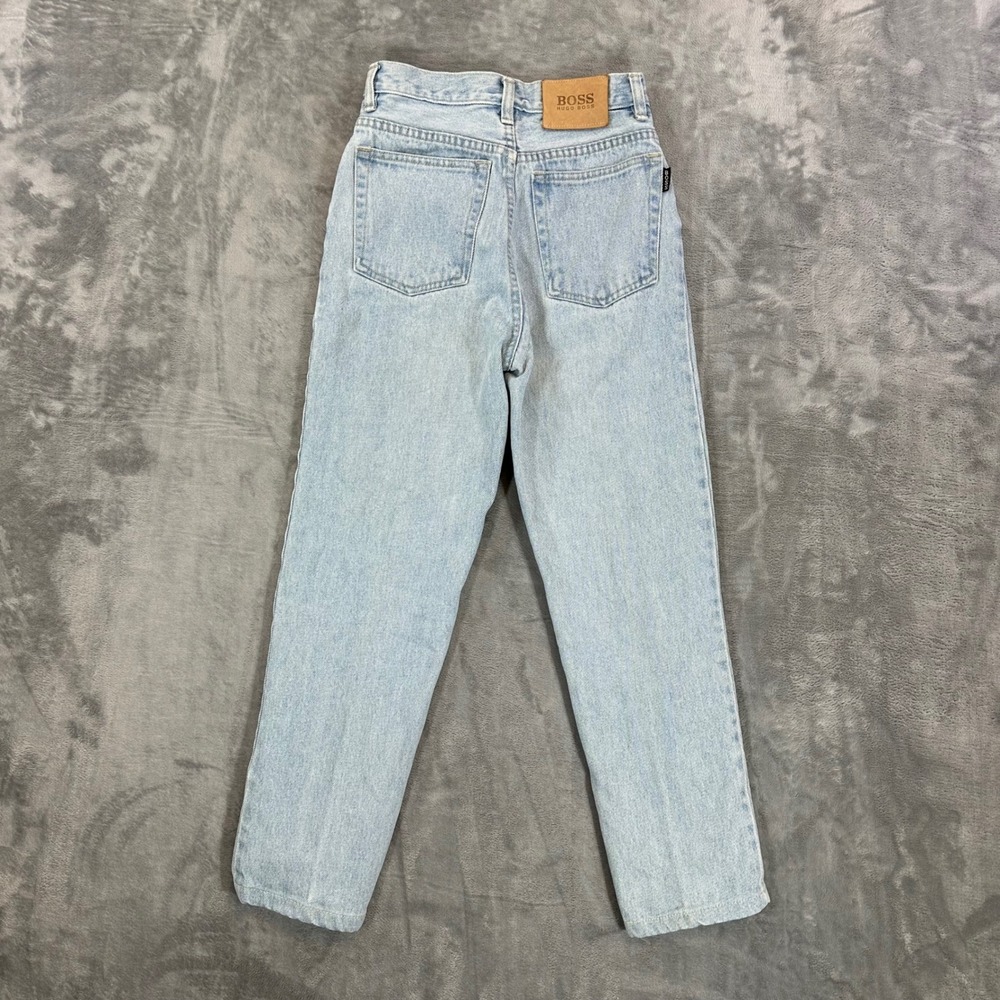 Vintage Hugo Boss High Waisted Straight Leg Jeans Women's Size 27 Light Blue - Picture 2 of 7